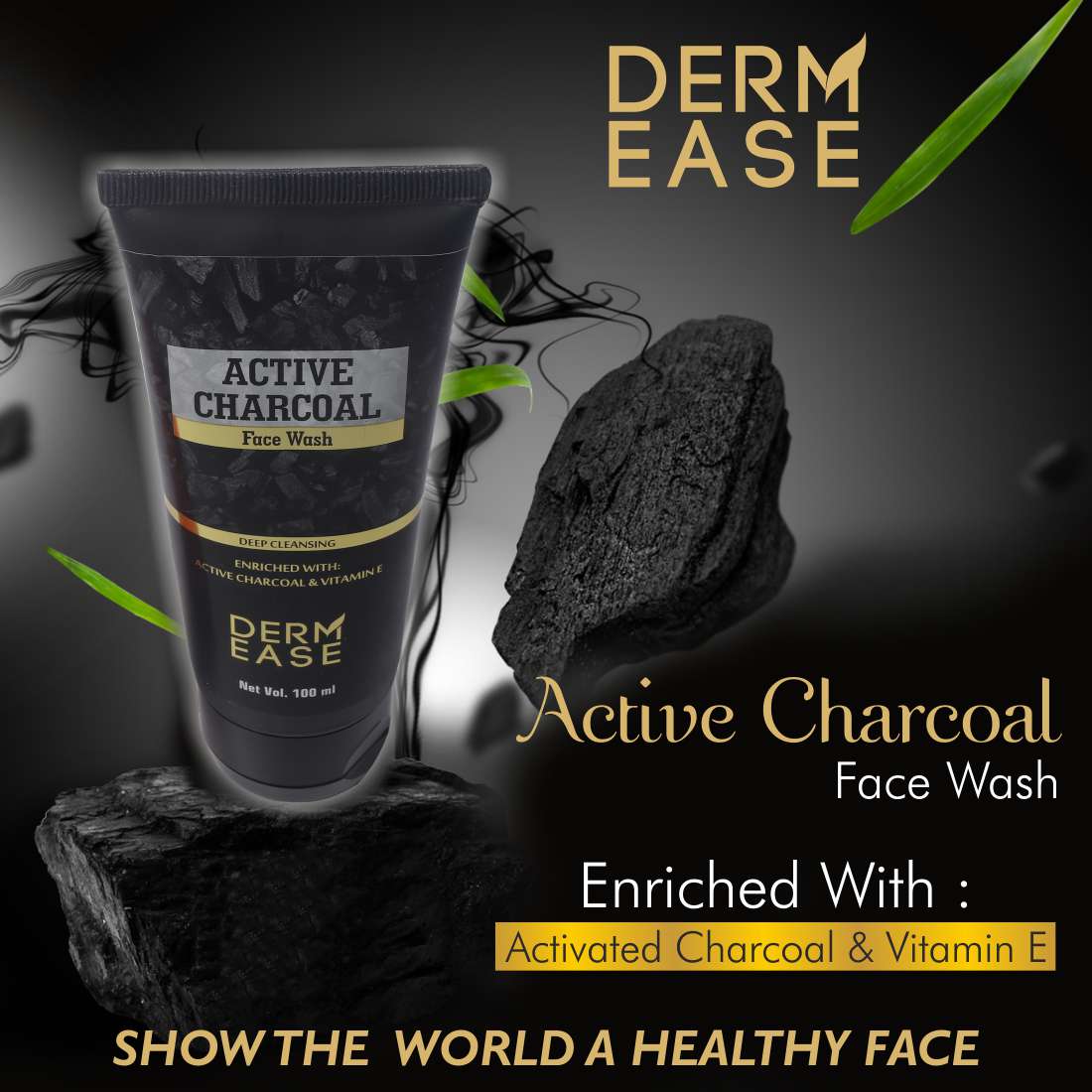 DERM EASE Active Charcoal Face Wash